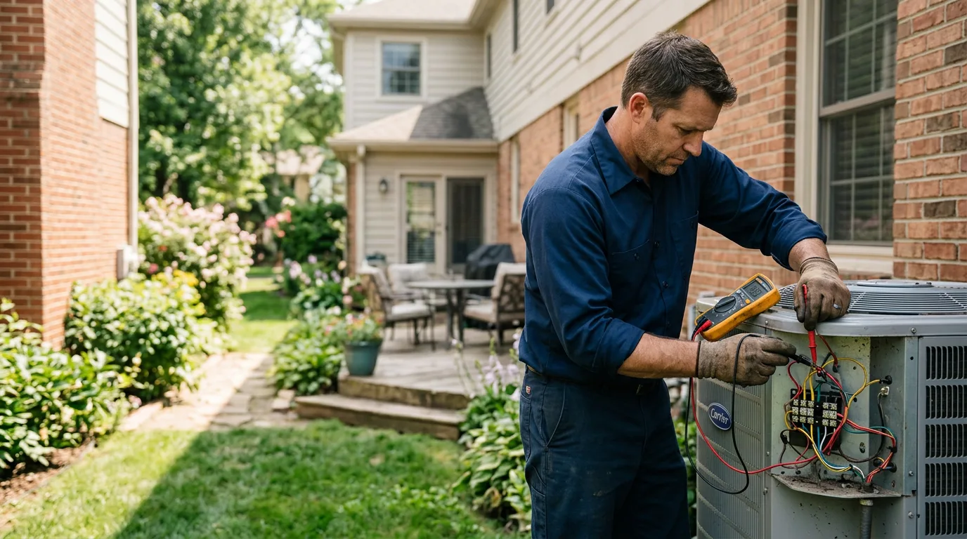HVAC technician working near Morton Grove, IL